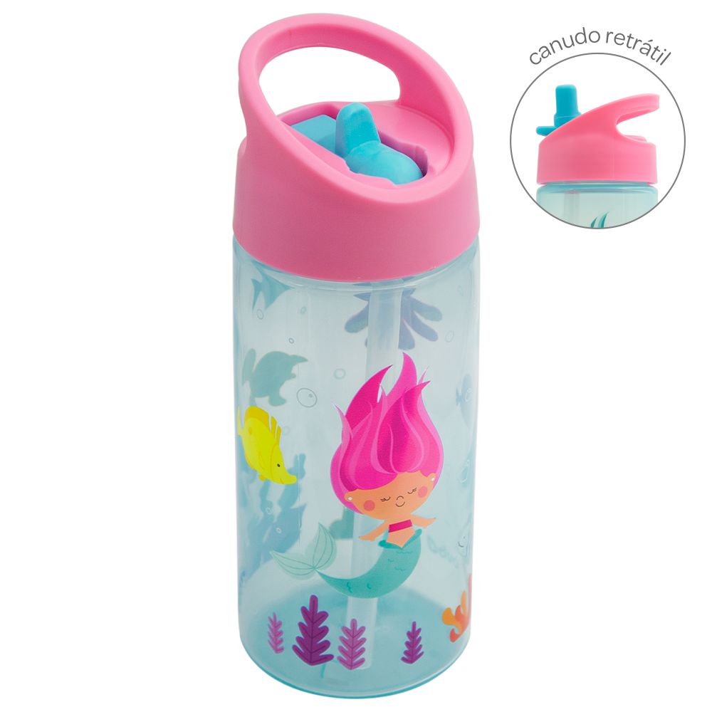 Garrafa Infantil 380ml Aventuras Sereia - Buba