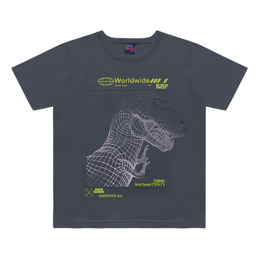 Camiseta Infantil Manga Curta Dino Street - Kiko e Kika