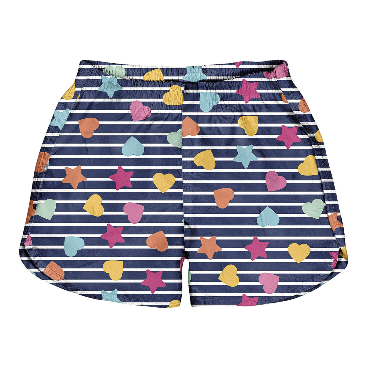 Short Tactel Infantil Menina C/ Proteção UV 50+ Corações - Kiko e Kika