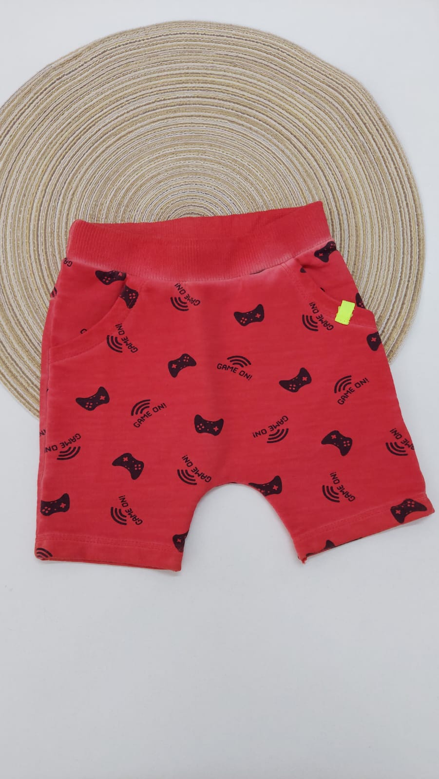 Bermuda Saruel Moletom Game On Vermelho - Have Fun