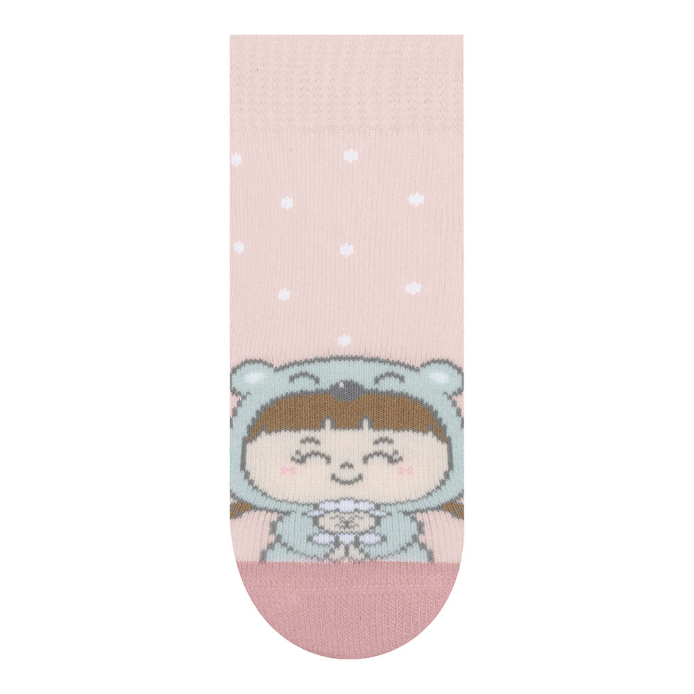 Meia Atoalhada Bebê Menina Inverno Poá - Selene