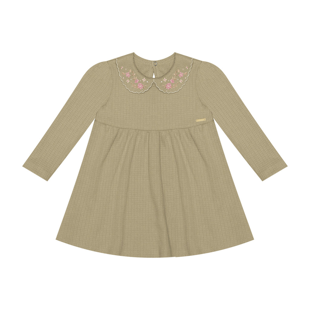 Vestido Infantil Malha Crochê Turquia - Alakazoo