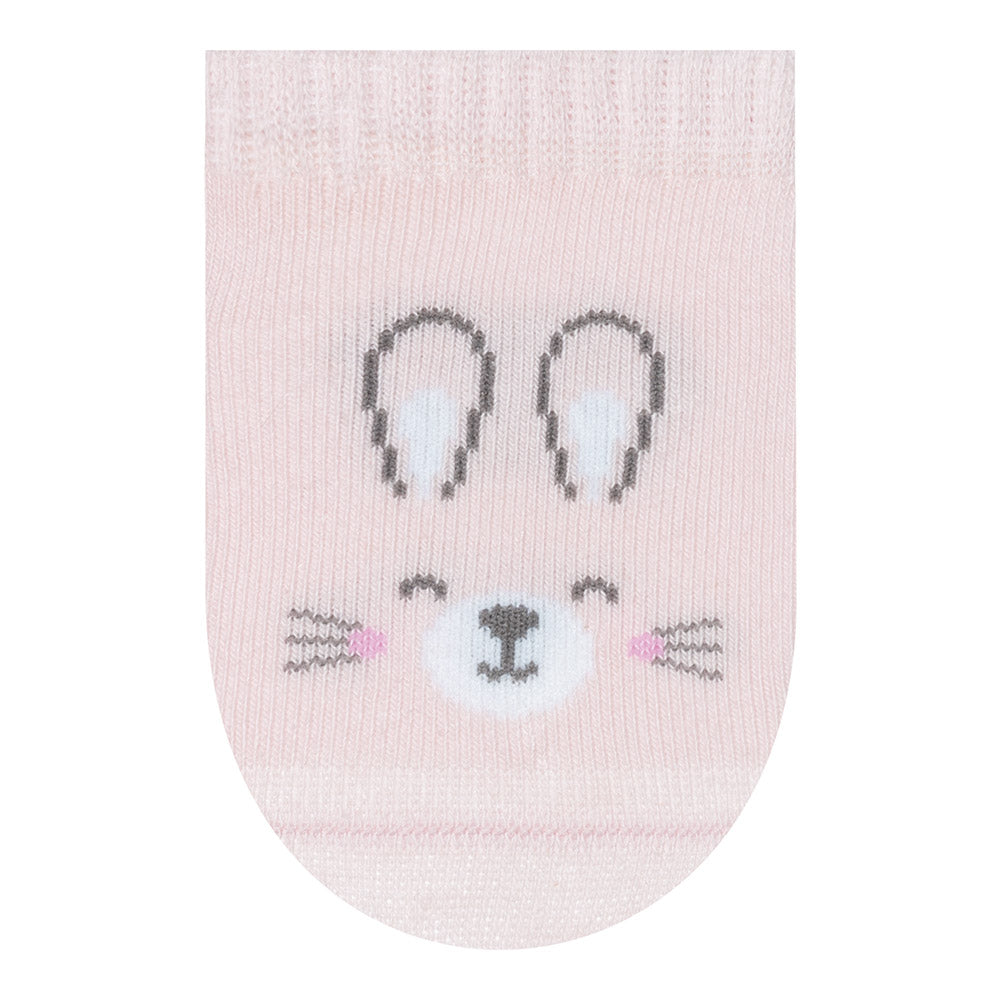 Kit 3 Pares Meia Cano Curto Bebê Menina RN Coelho - Selene