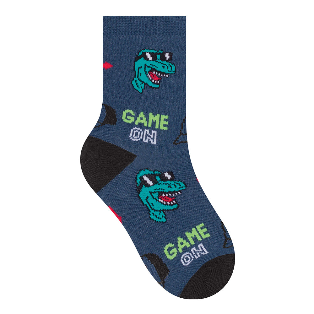 Kit 3 Pares Meia Cano Médio Infantil Menino Robô - Selene