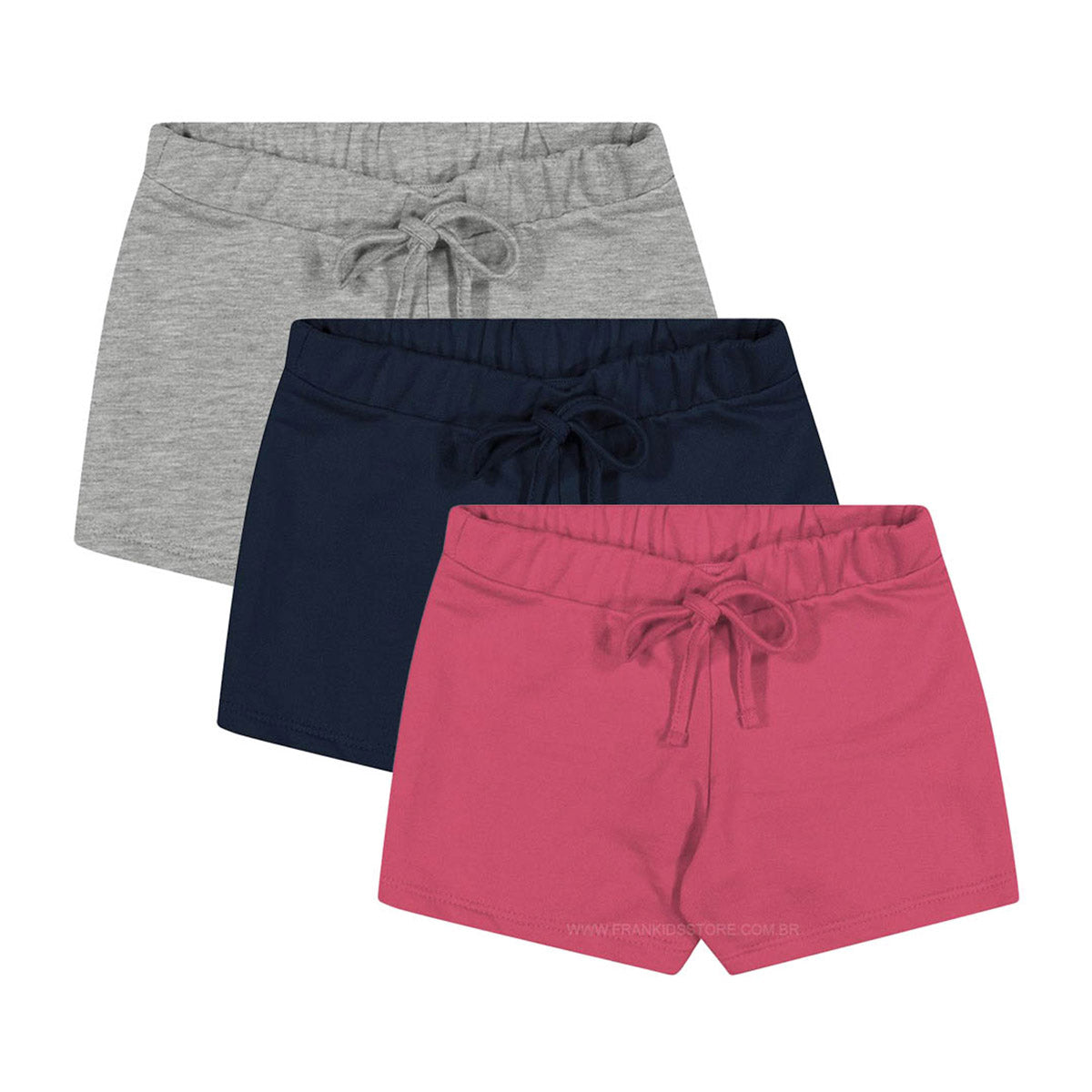 Short Menina C/ Laço em Moletom Liso - Elian