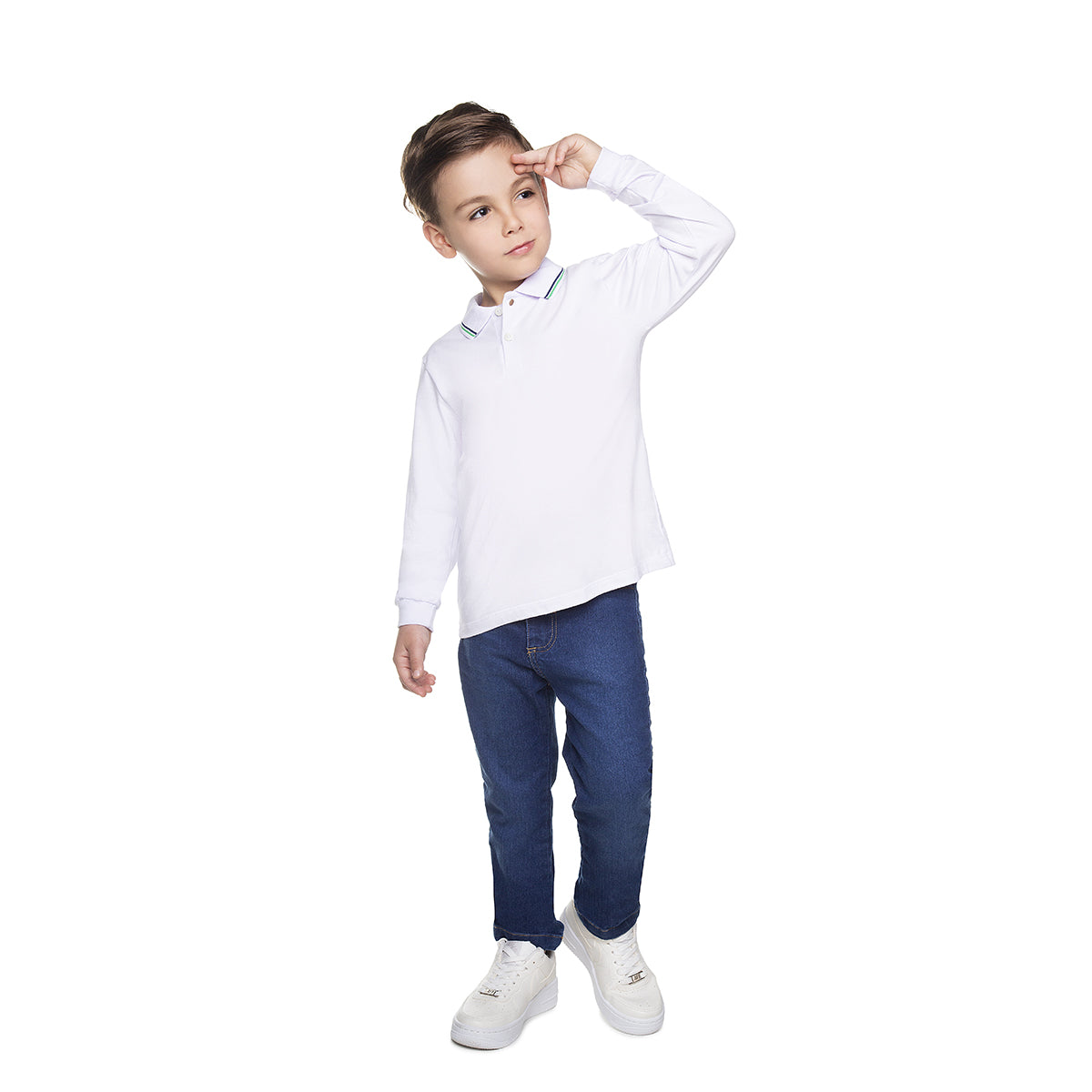 Camisa Polo Infantil Meia Malha Gola Listrada - Have Fun