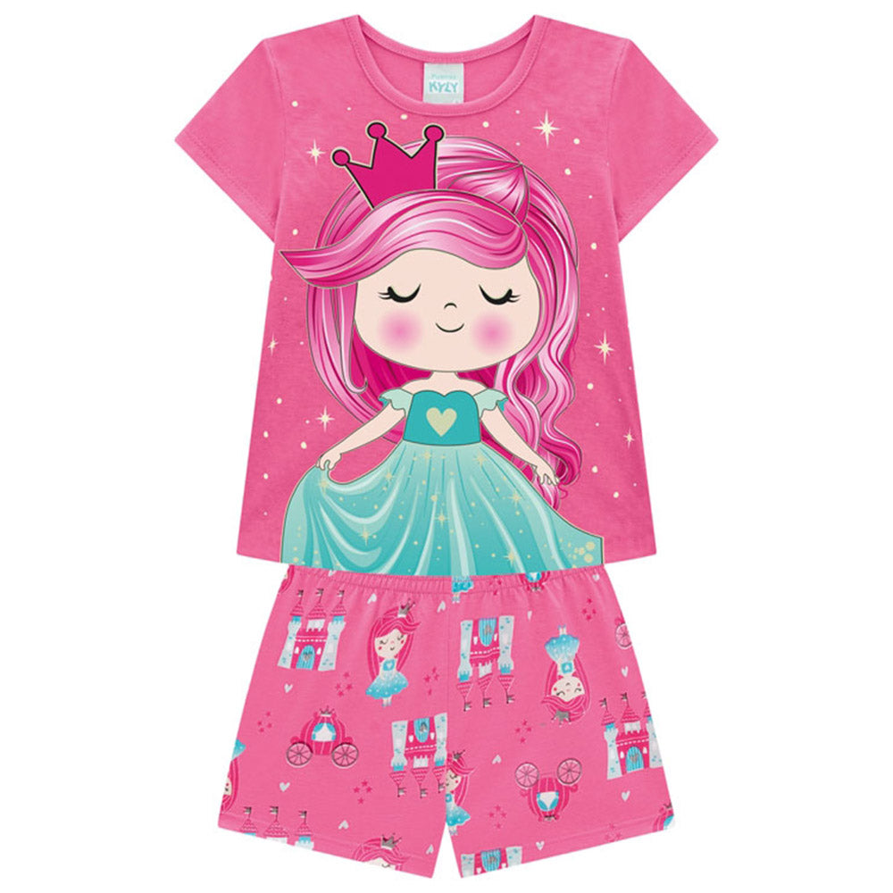 Pijama Infantil Menina Brilha no Escuro Princesa - Kyly