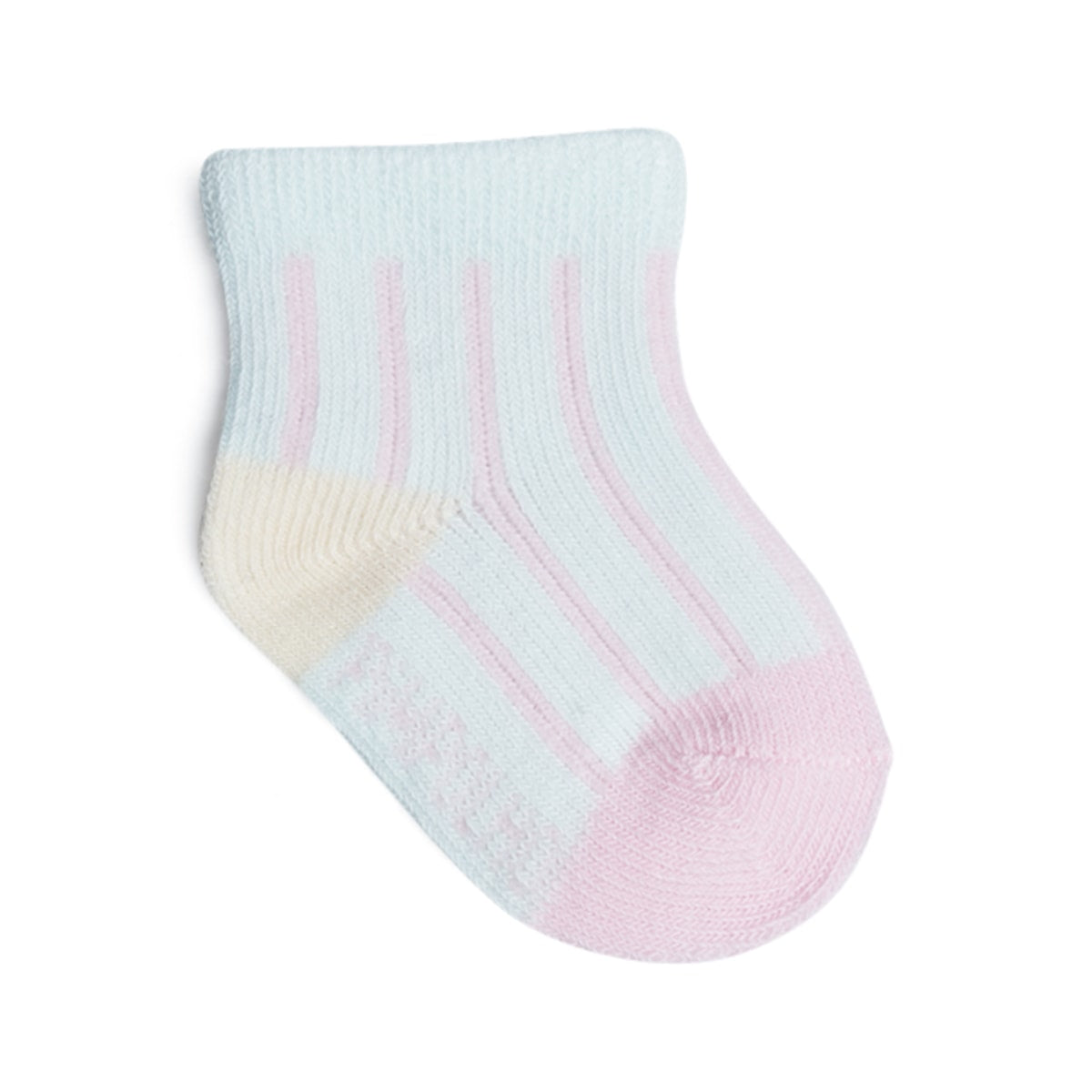 Kit 3 Pares Meia Cano Médio Bebê Menina Zero Listras - Pimpolho