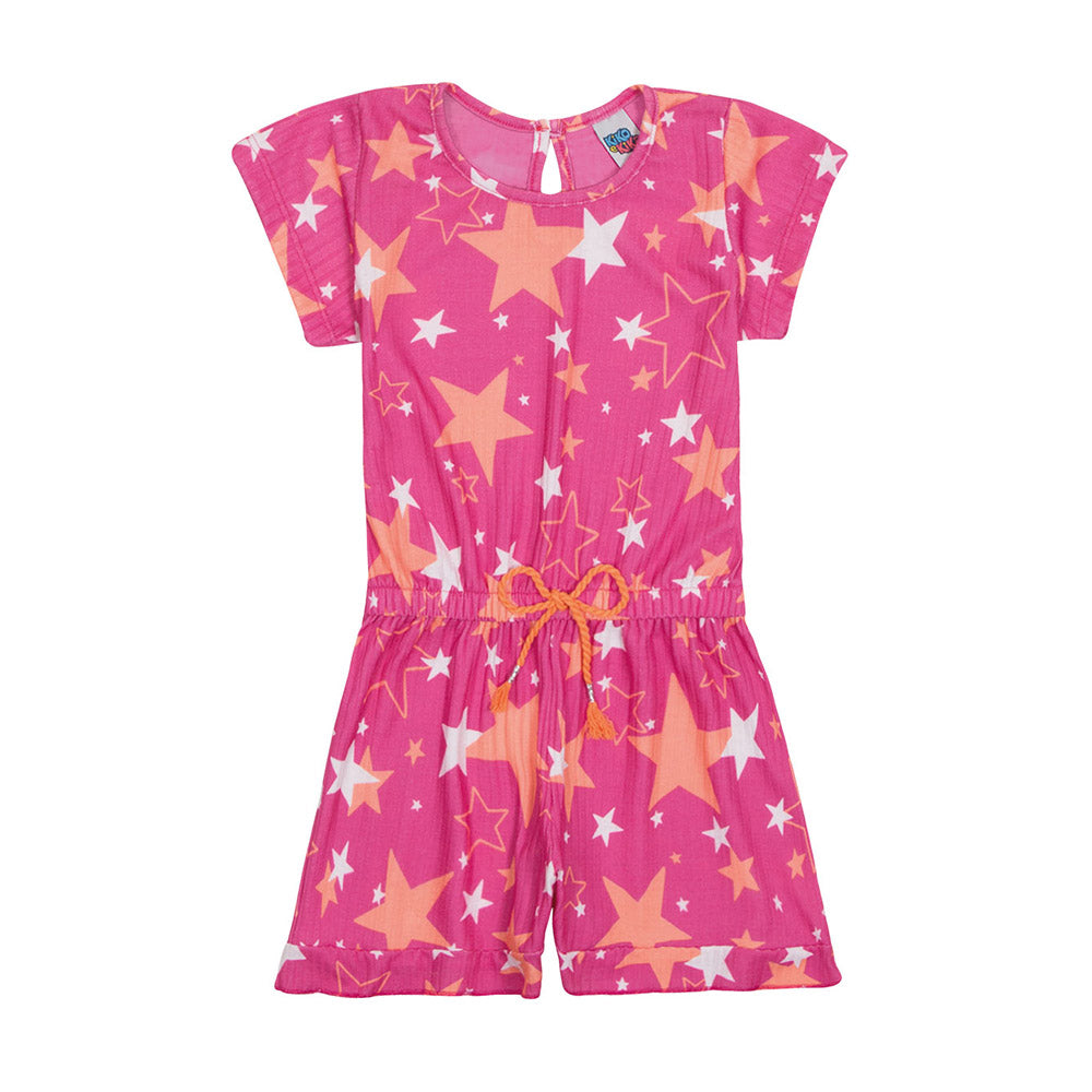 Macaquinho em Ribana Canelada Estrelas - Kiko e Kika