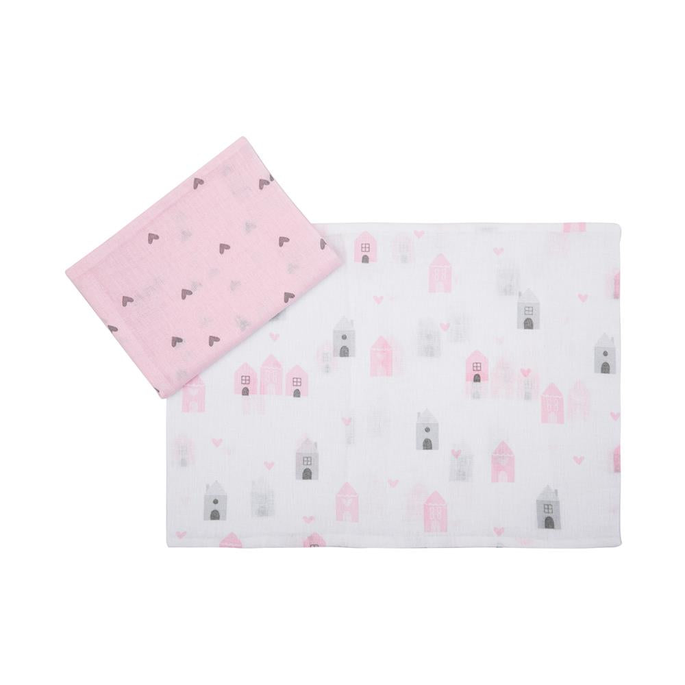 Kit de Fronha Travesseiro C/ Furos 31x22CM Casinha - Papi