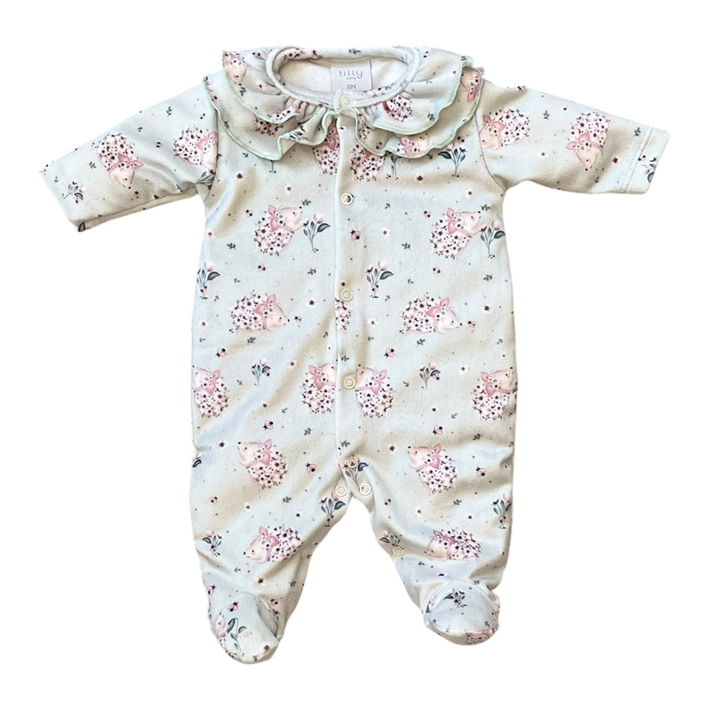 Macacão Plush Bebê Menina Porco Espinho - Tilly Baby