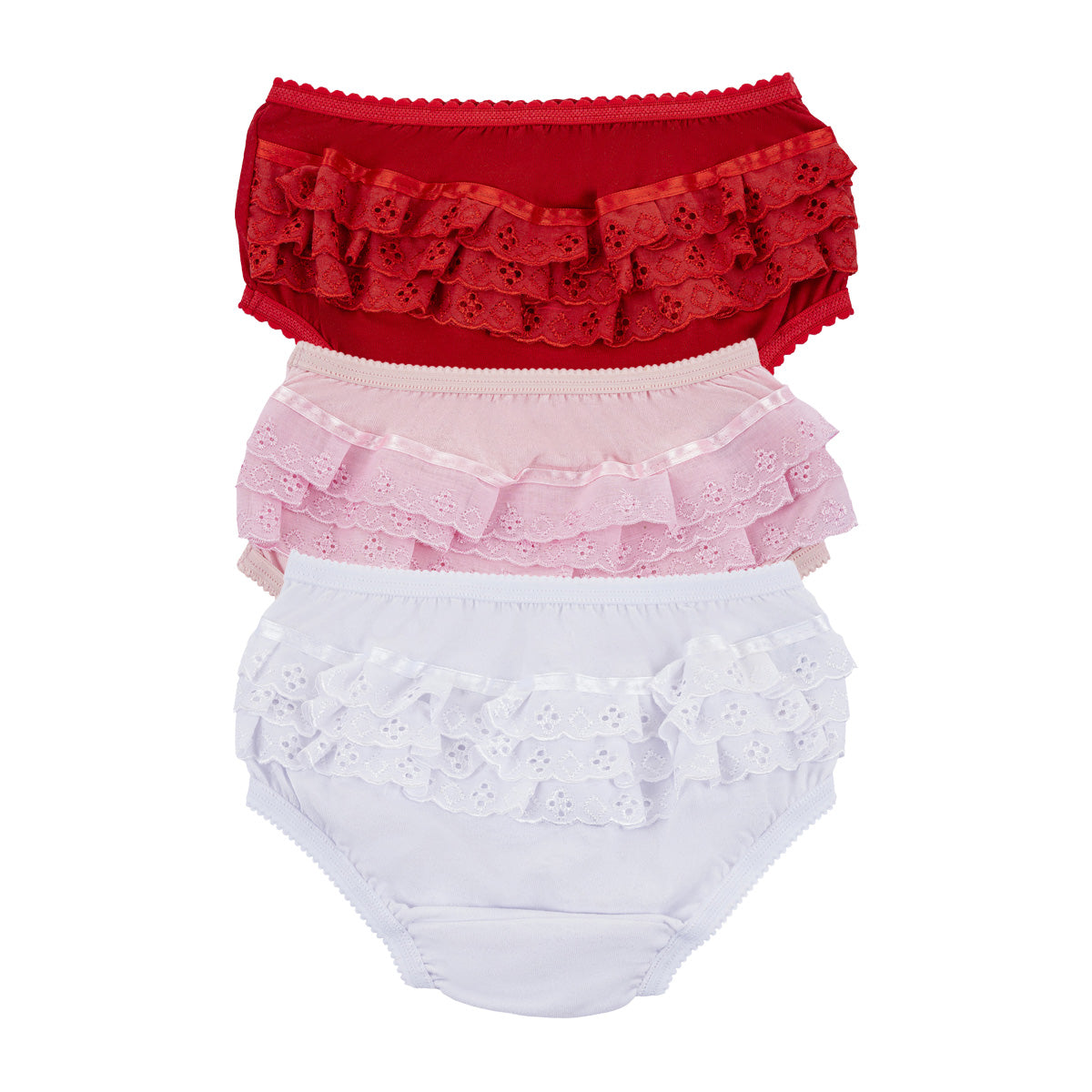 Calcinha Bebê Algodão Com Lese - Everly