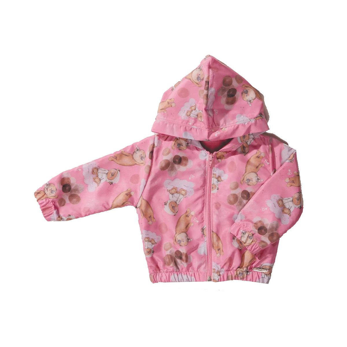 Jaqueta Corta Vento Nylon Infantil Menina Ursos - Bebelândia