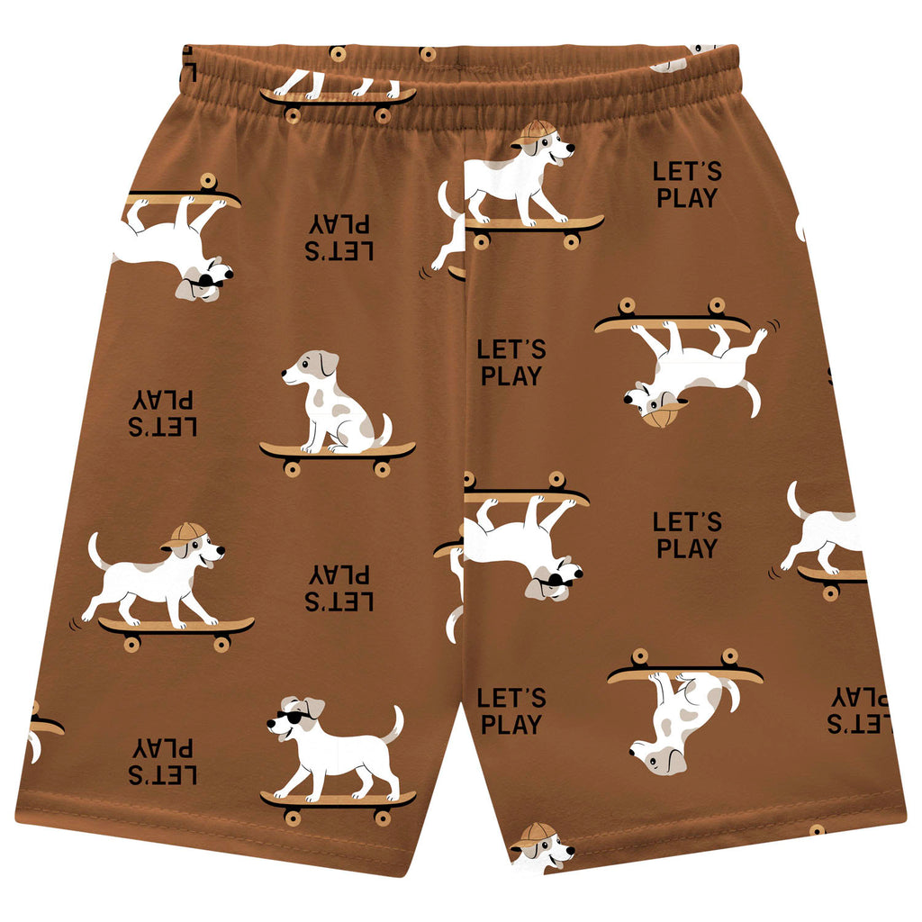 Pijama Infantil Menino Brilha no Escuro Skate Dog - Kyly