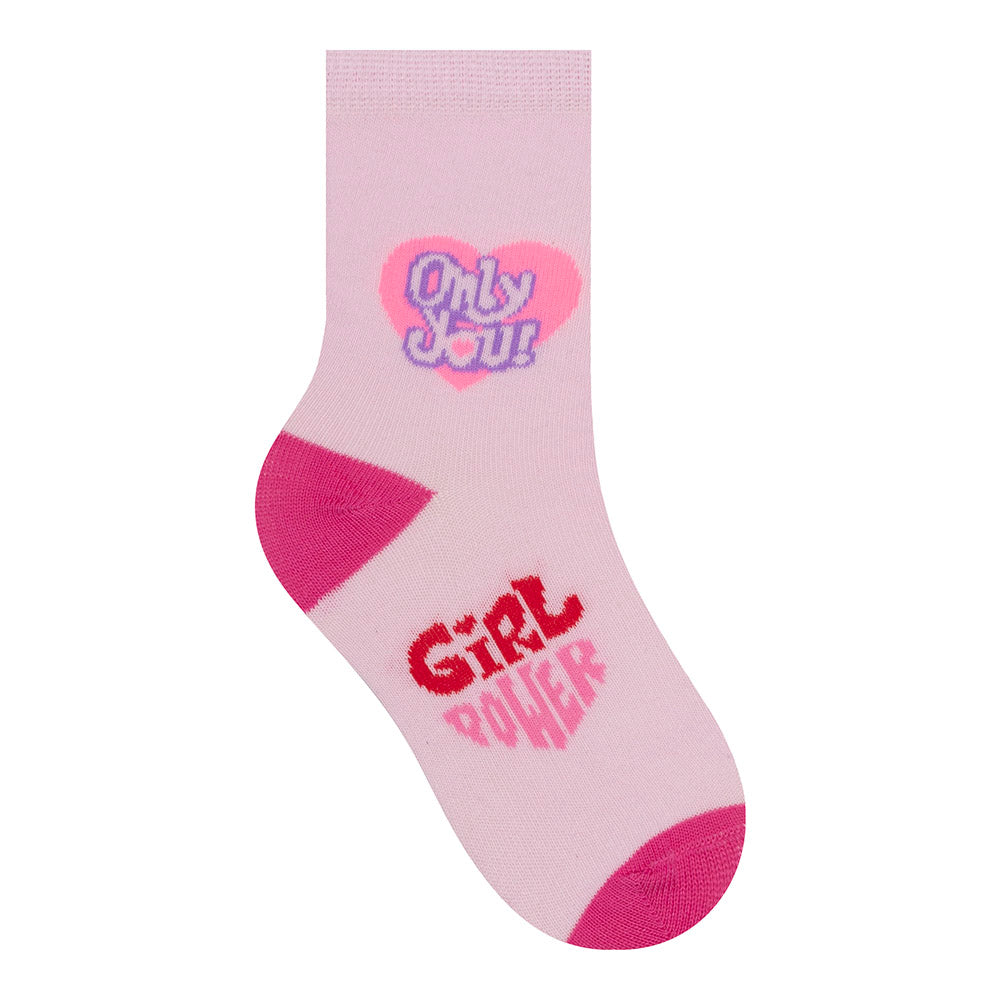 Kit 3 Pares Meia Cano Médio Infantil Menina Unicórnio - Selene