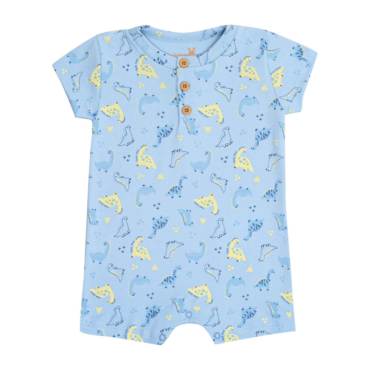 Macaquinho em Suedine Bebê Menino Dinos - Kiko Baby