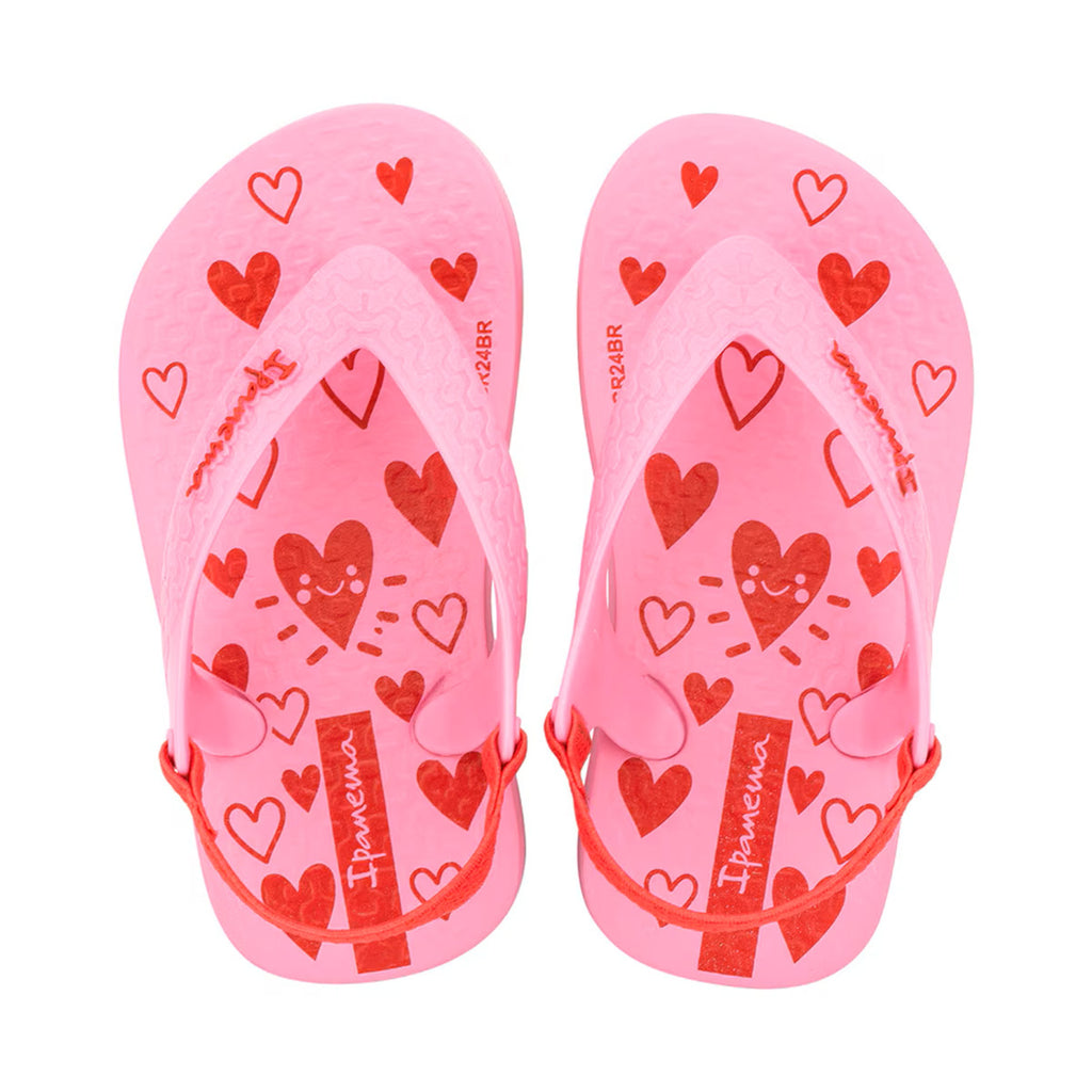 Chinelo de Dedo de Bebê Menina Classic Corações - Ipanema