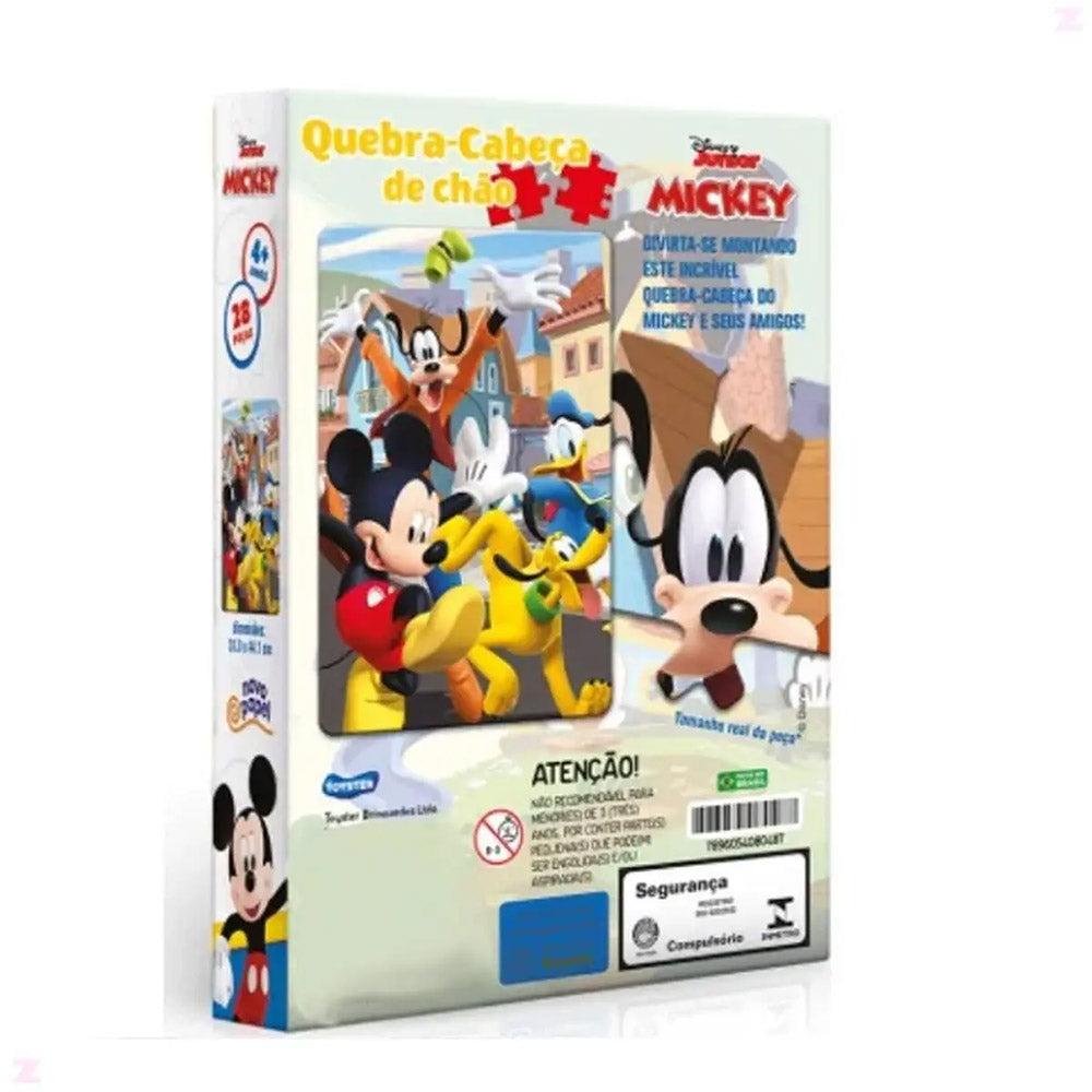 Quebra-Cabeça de Chão Mickey Grandinho 28 Peças - Toyster