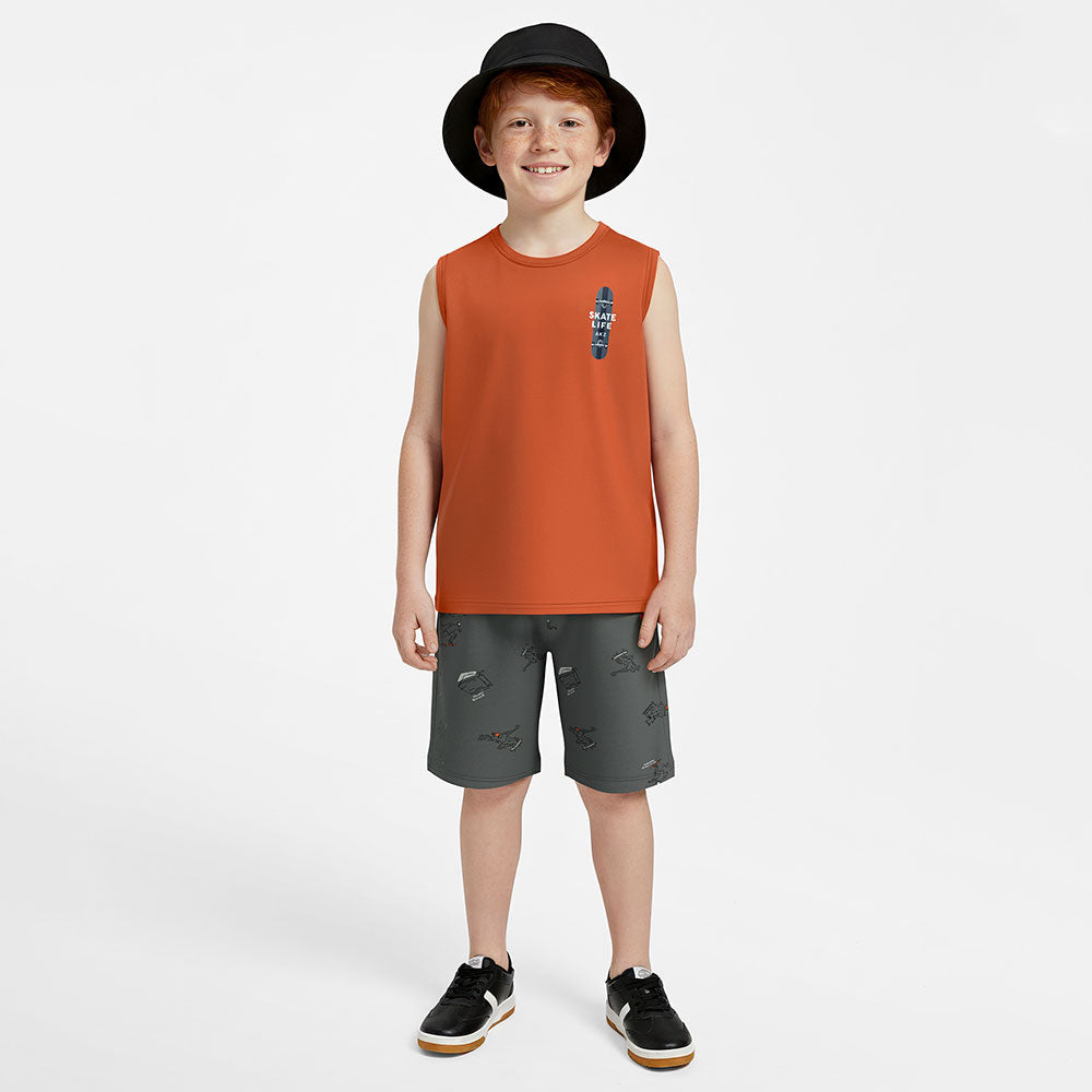 Conjunto Infantil Menino Regata e Bermuda Skate - Alakazoo