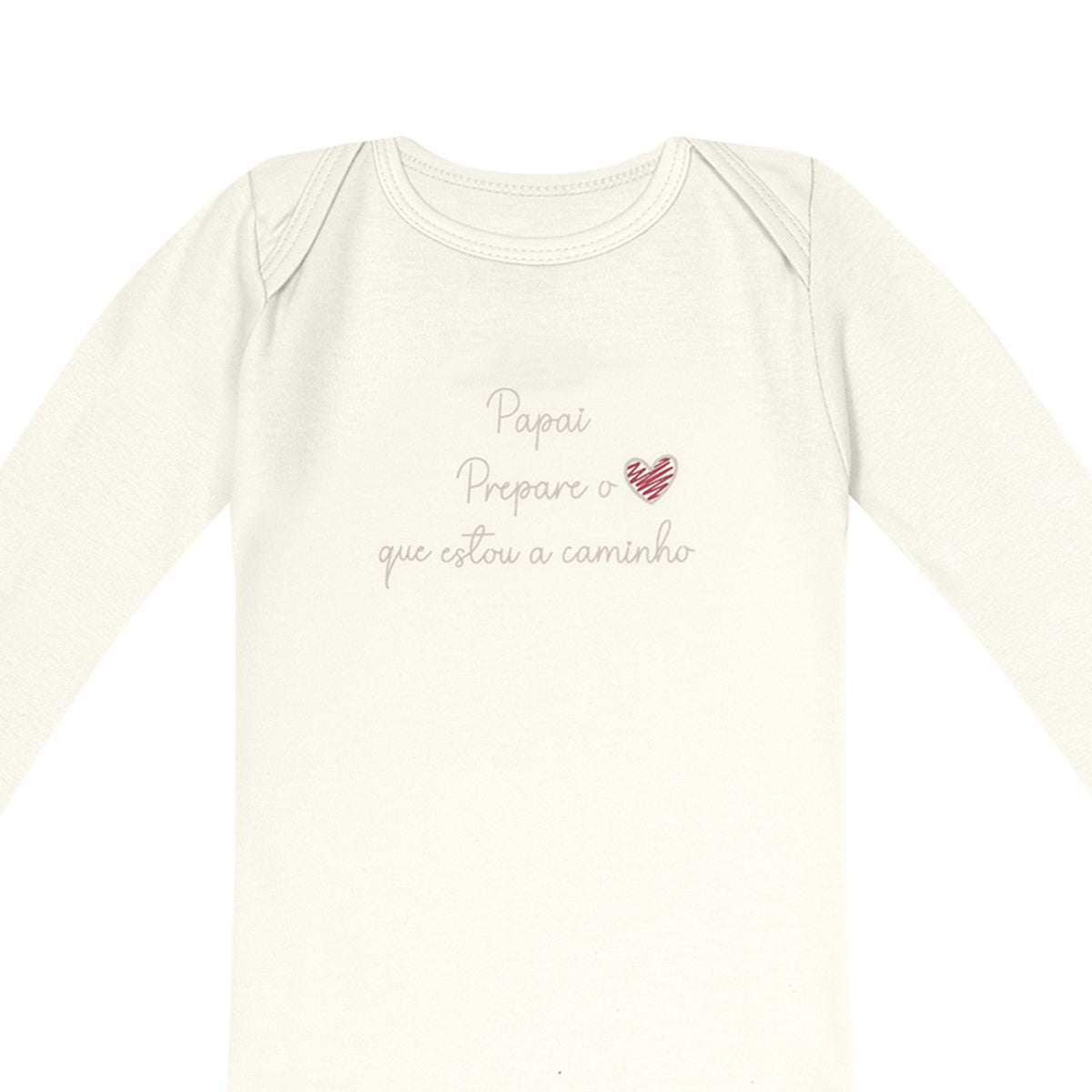 Body Manga Longa Bebê Unissex Papai Estou a Caminho - Kiko Baby