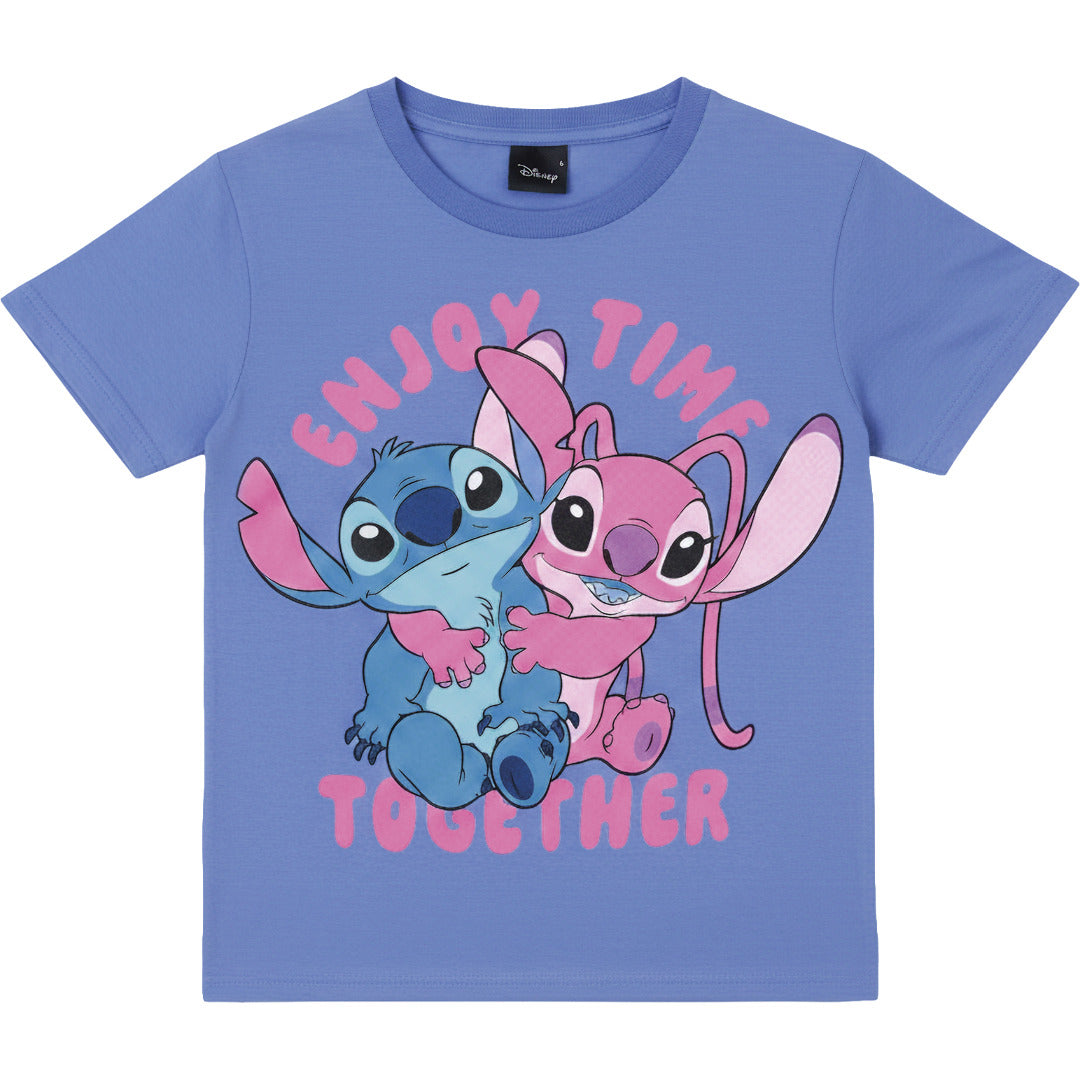 Blusa Infantil Menina Box Manga Curta Stitch - Malwee Kids