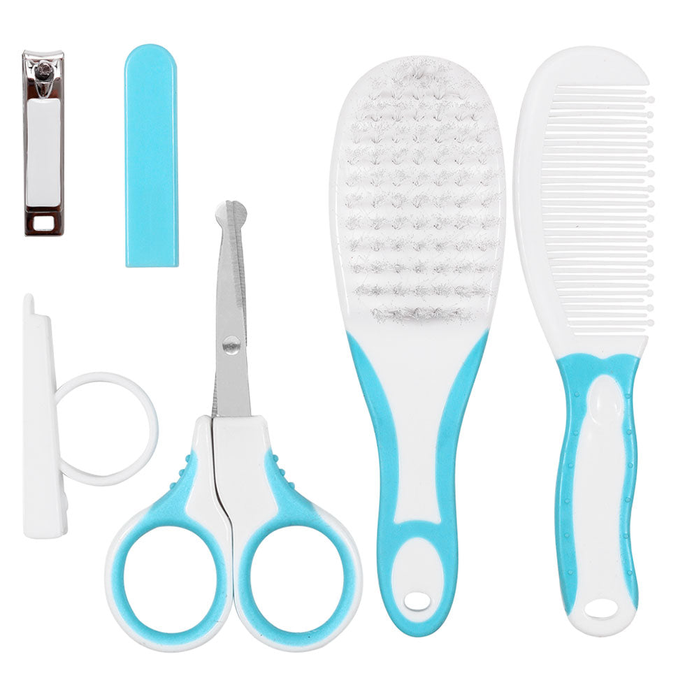 Kit Cuidados Bebê Escova, Pente, Tesoura e Cortador - Buba