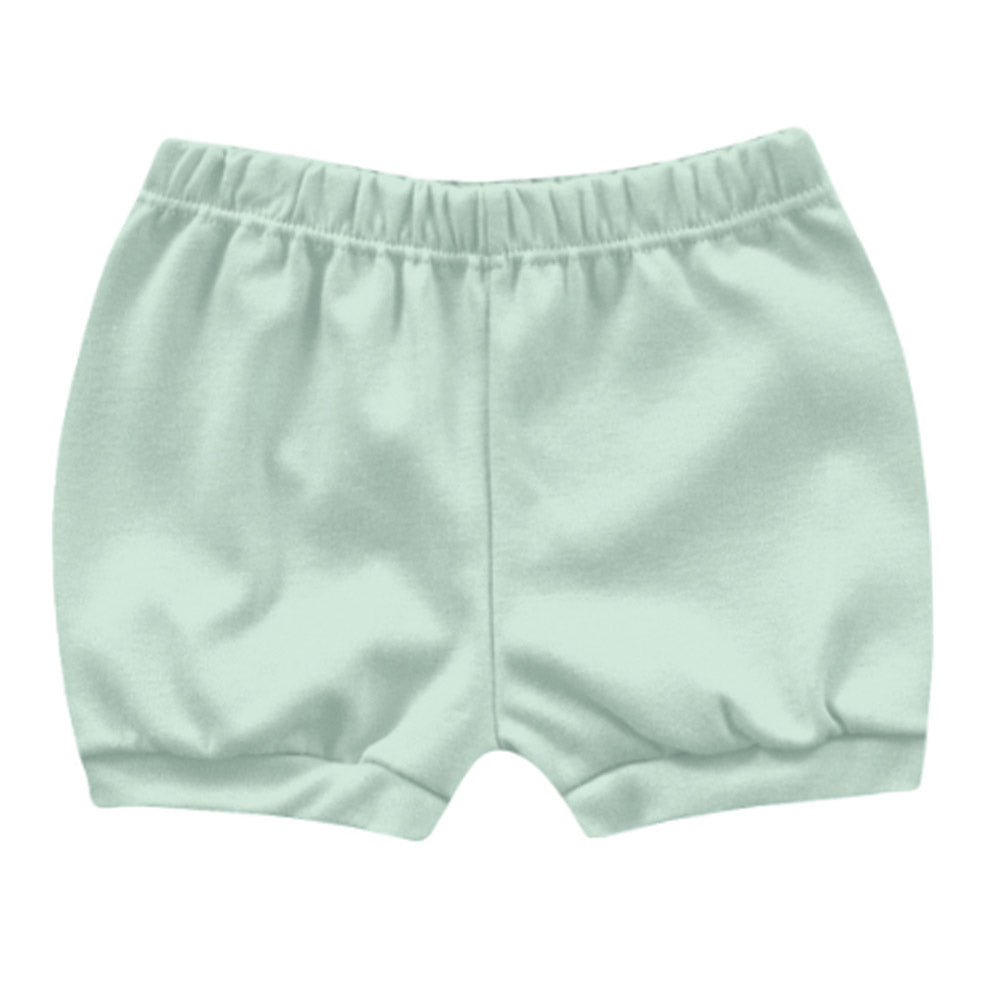 Short Suedine Bebê Menino Liso Verde Claro - Kiko Baby