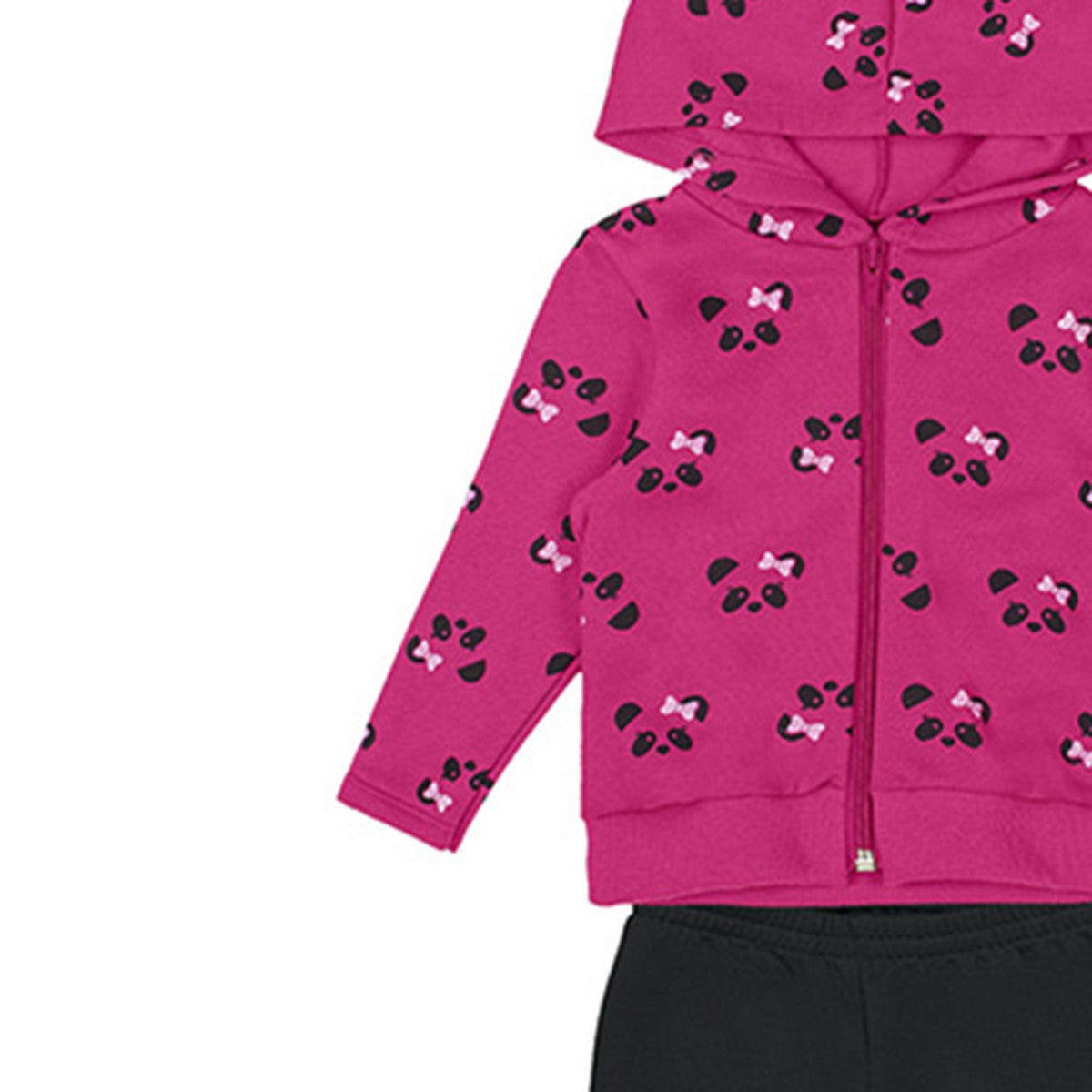 Conjunto Bebê Moletom Peluciado Jaqueta Panda e Calça - Kyly