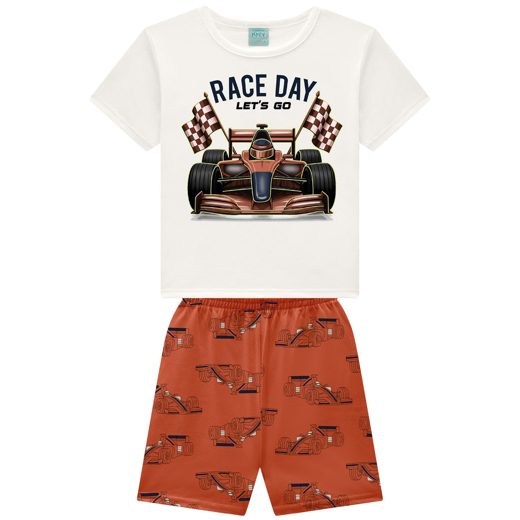 Pijama Infantil Menino Brilha no Escuro Race - Kyly
