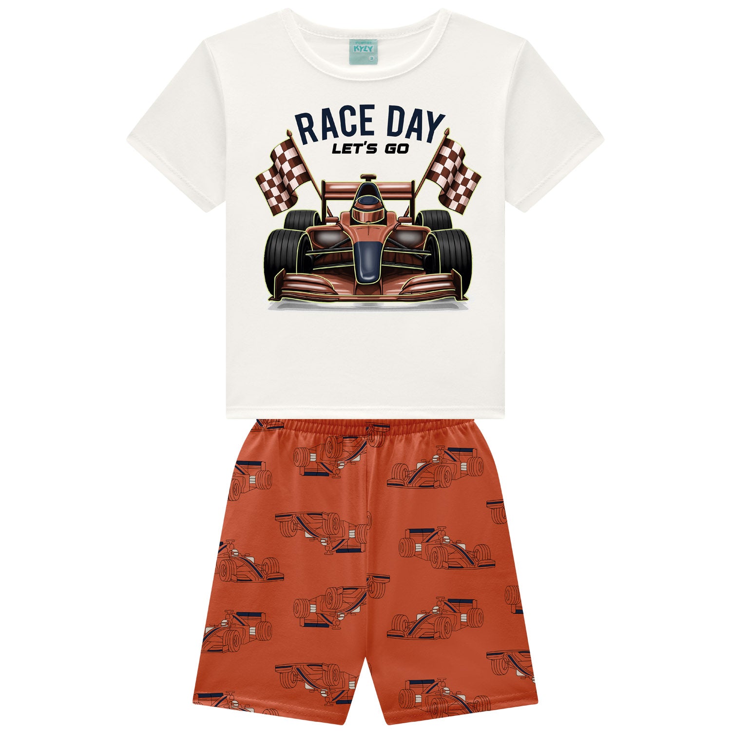 Pijama Infantil Menino Brilha no Escuro Race - Kyly