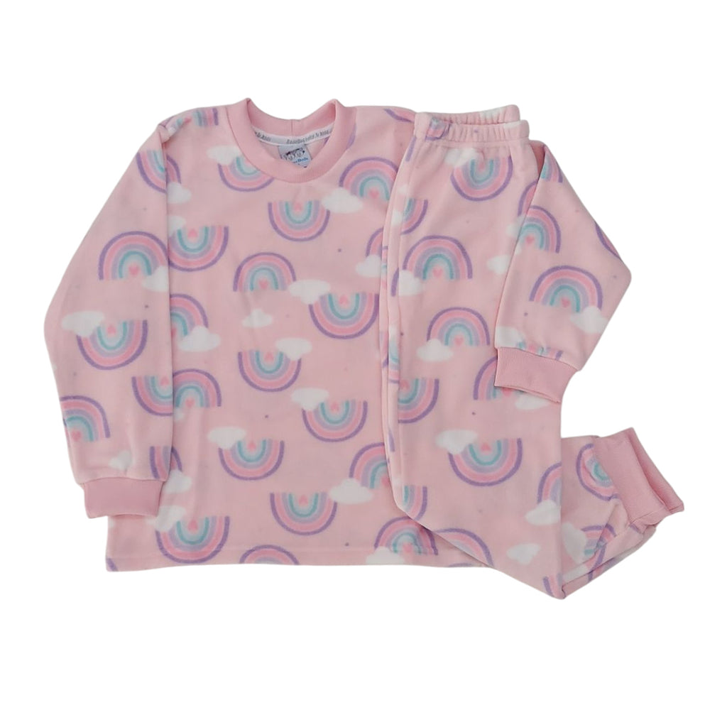 Conjunto Pijama Soft Infantil Menina Arco-íris- Rosebud