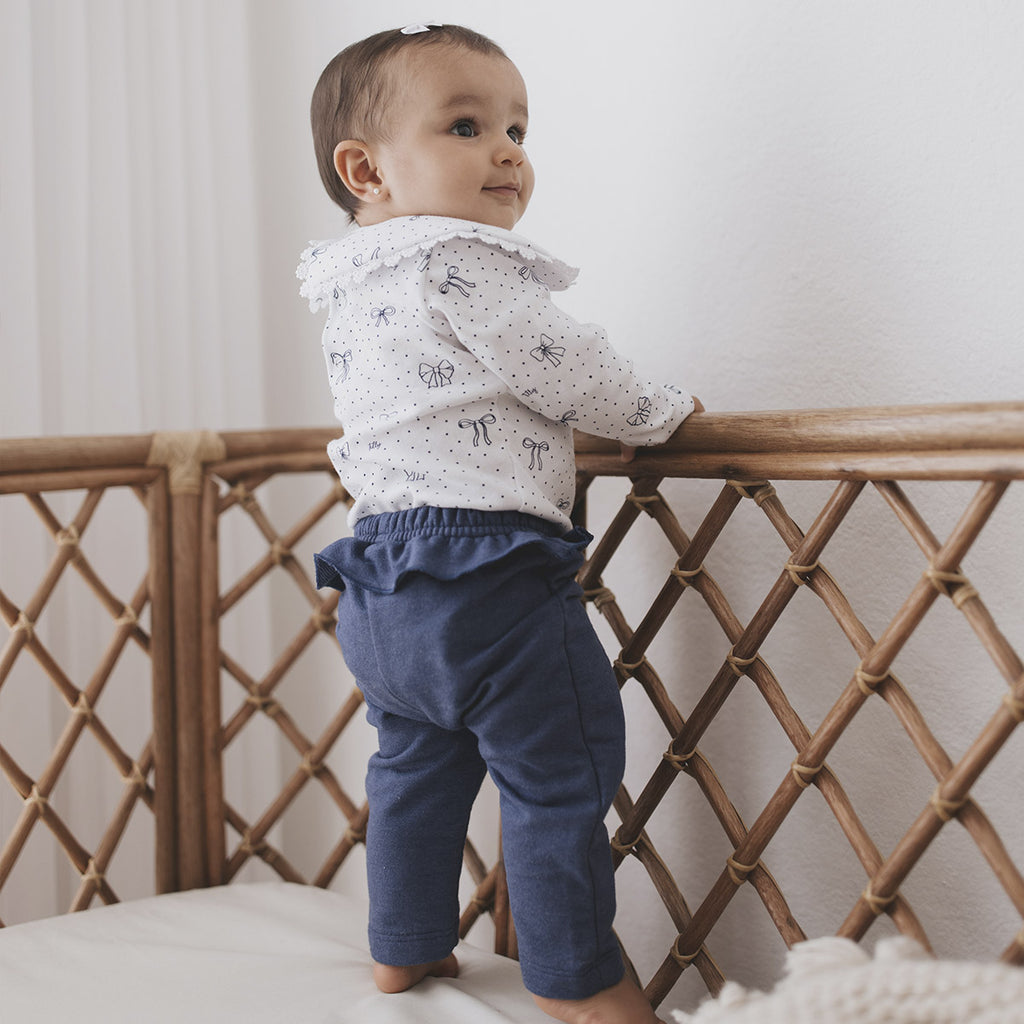 Conjunto Bebê Menina Body Longo e Calça Laços - Tilly Baby