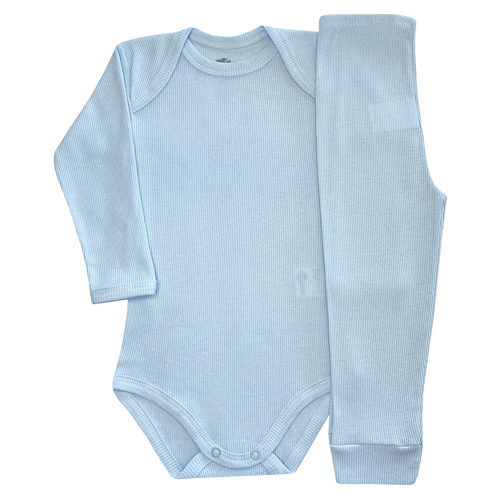 Conjunto Pijama Canelado Infantil Body e Calça - Odicon