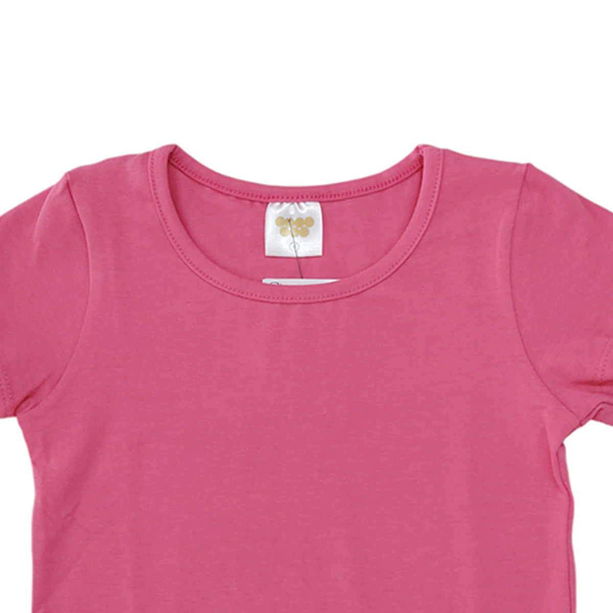 Blusa Infantil Menina Manga Curta Lisa Cotton Pink - Have Fun