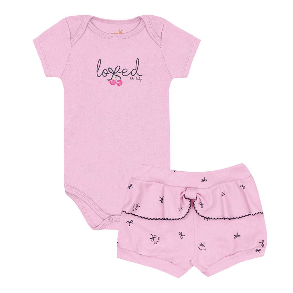 Conjunto Bebê Meina Body Loved e Short - Kiko Baby