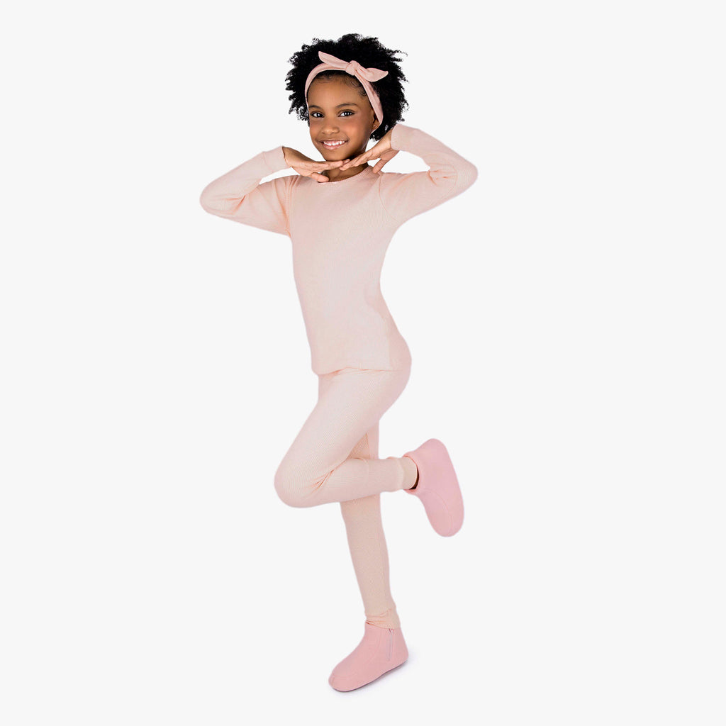 Conjunto Pijama Melange Canelado Infantil - Dedeka