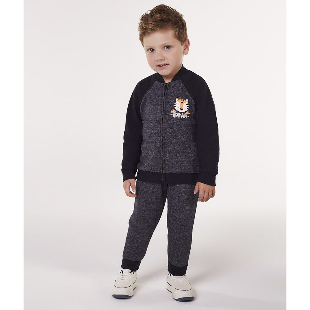 Conjunto Infantil Menino Moletom Peluciado Roar - Kiko e Kika