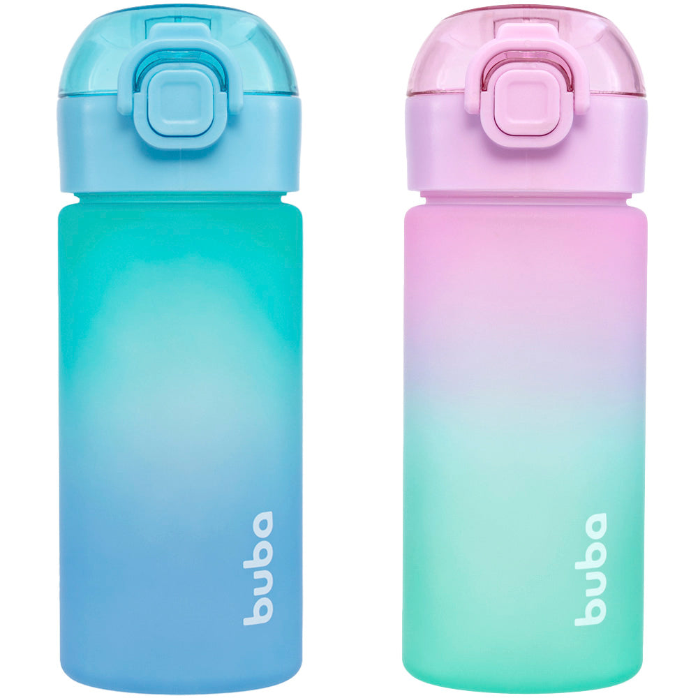 Garrafa Infantil Canudo 450ml Degradê - Buba