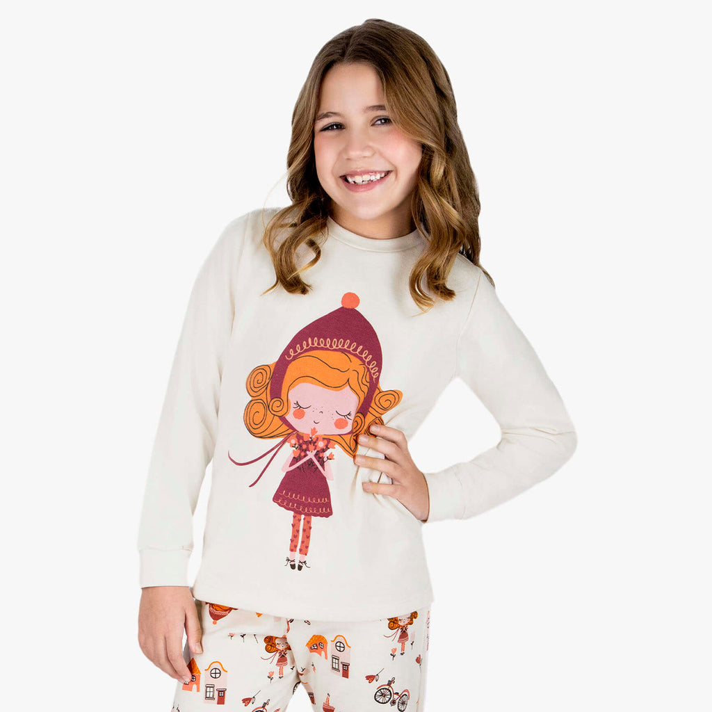 Pijama Infantil Menina Moletinho Vida Holandesa - Dedeka
