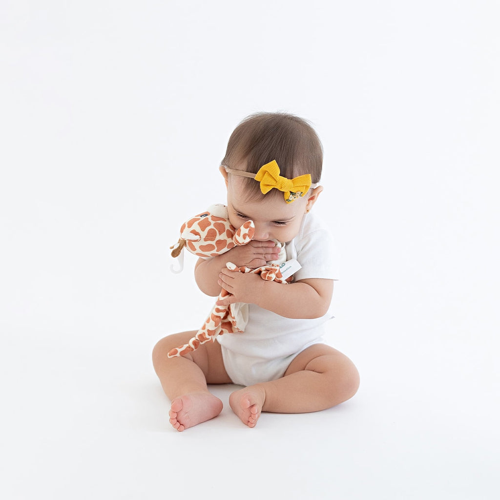 Naninha Bebê Com Textura Girafa Laranja - Pimpolho