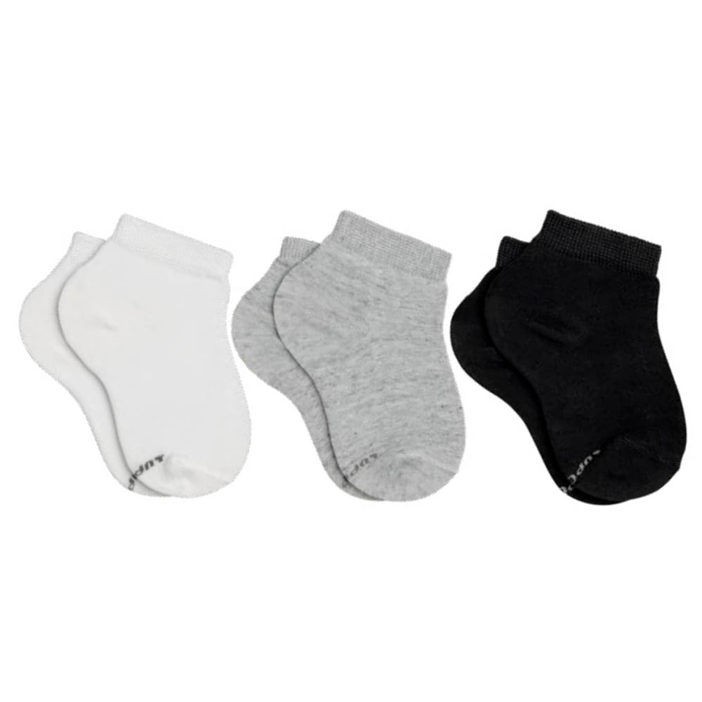Kit 3 Pares Meia Cano Curto Infantil Unissex Lisas - Lupo