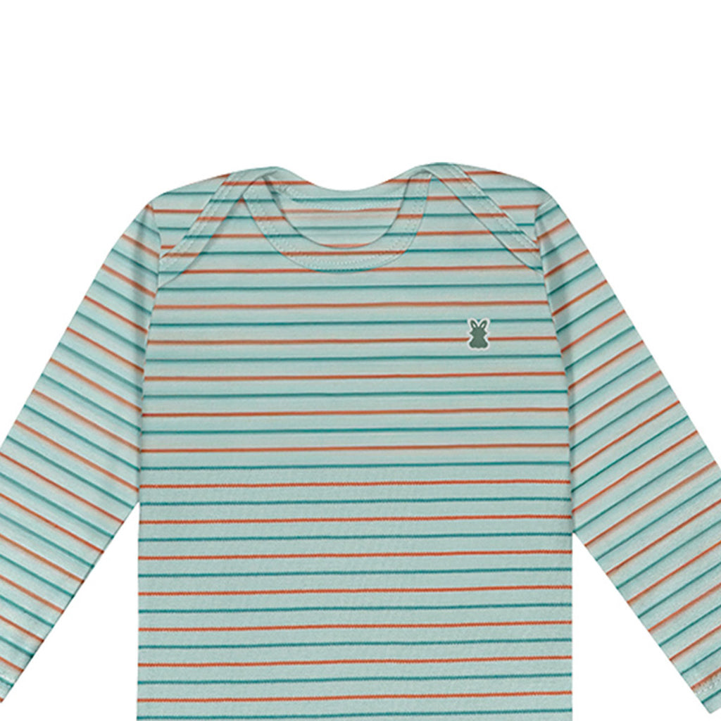 Body Manga Longa Bebê Menino Listrado - Kiko Baby