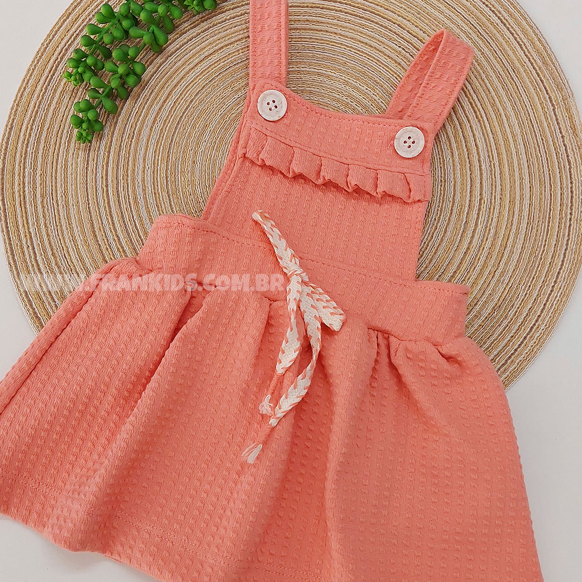 Conjunto Bebê Salopete e Body Jacquard Estampado - Kiki Xodó