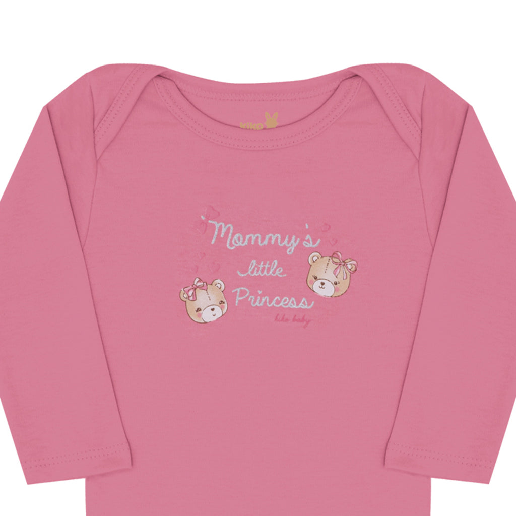 Body Manga Longa Bebê Menina Little Princess - Kiko Baby
