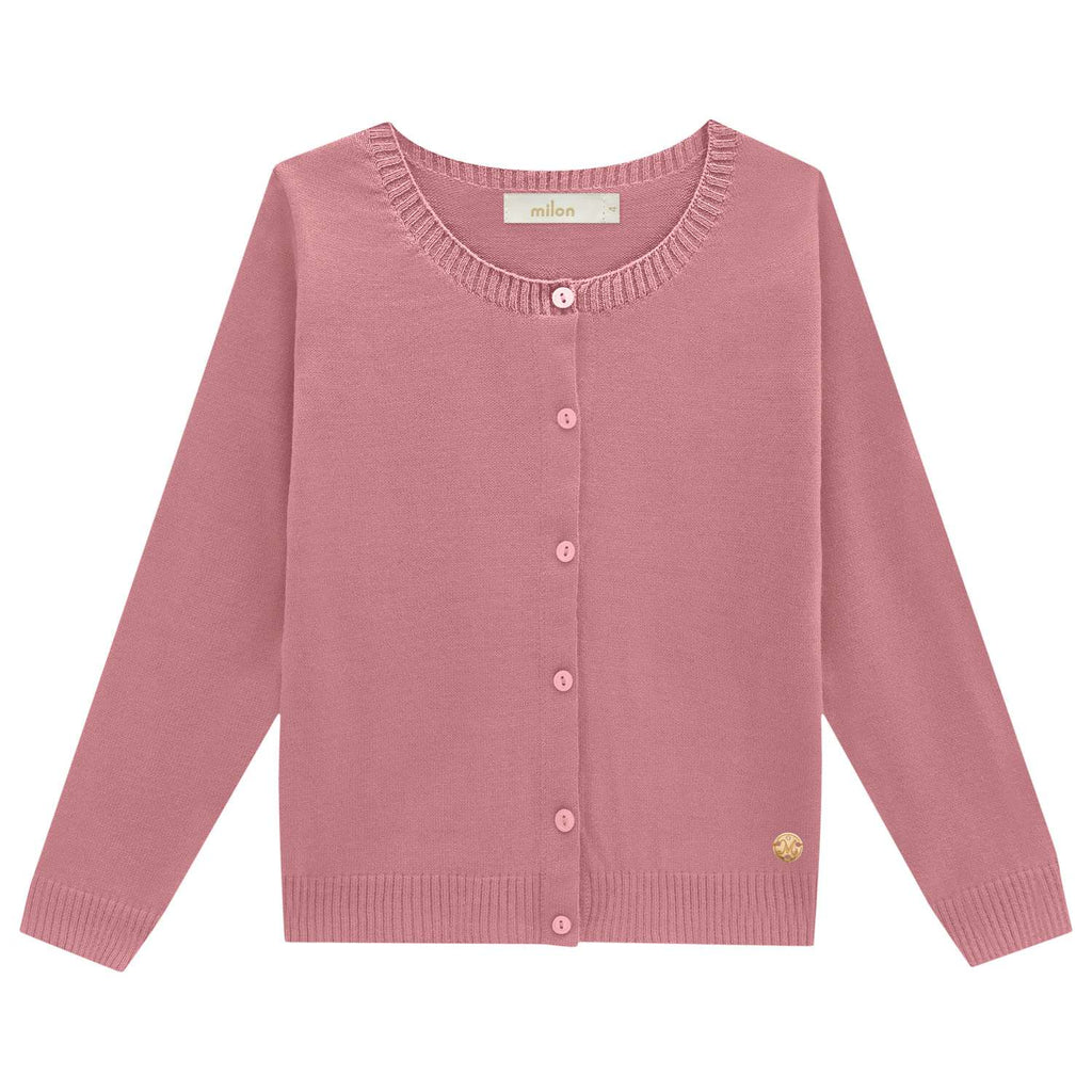 Casaco Infantil Menina em Tricot - Milon