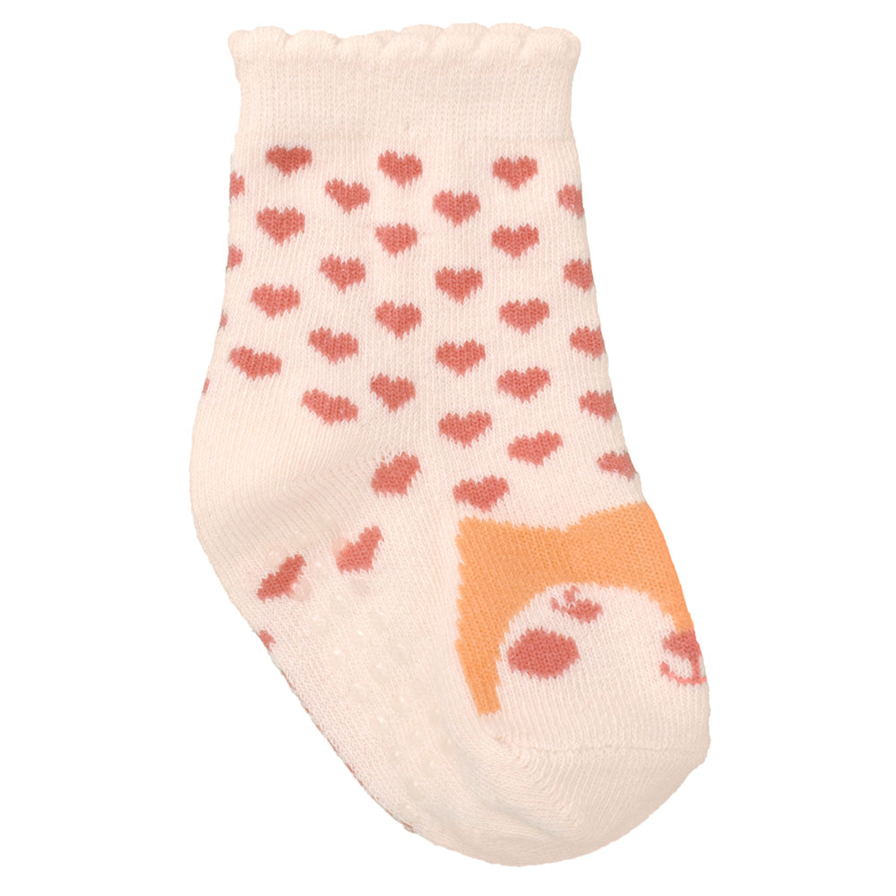 Meia Antiderrapante Bebê Menina 16-20 Raposa - Pimpolho