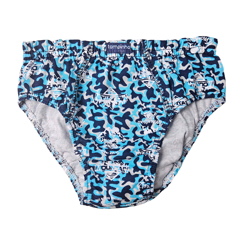 Kit C/3 Cuecas Slip Infantil Estampas Sortidas - Tampinha