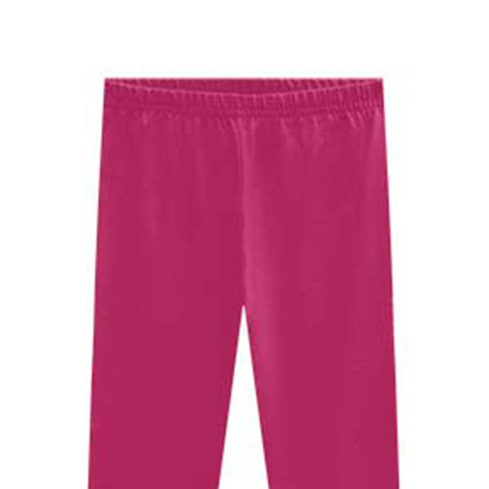 Calça Legging Infantil Básica em Cotton Magenta - Kyly