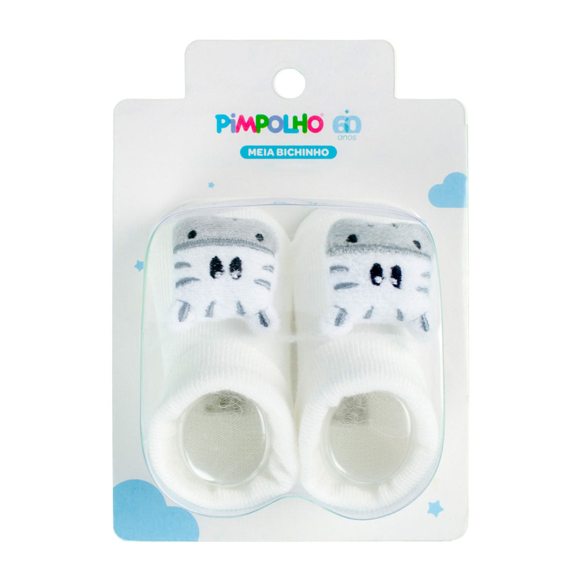 Meia Bichinho Bebê Unissex 00-15 Zebra - Pimpolho