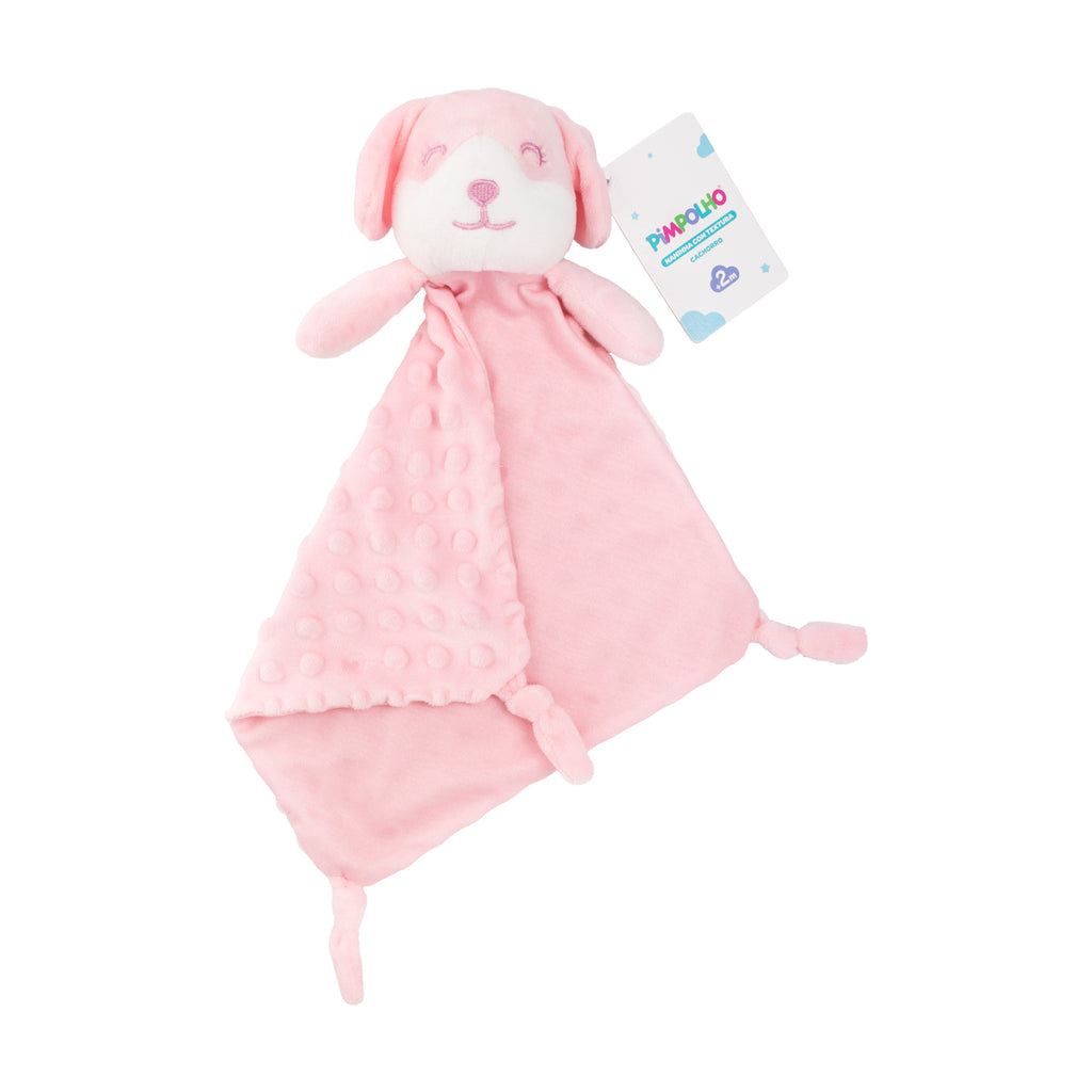 Naninha Bebê Com Textura Rosa Cachorro - Pimpolho